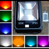 lampu led 10 20 30 50 watt rgb warna warni tembak sorot outdoor