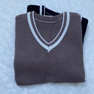 Rompi Strip ves knit // atasan wanita Atasan rajut yang banyak dicari