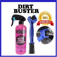 Max-22 Dirt Buster Cleaner + Chain Brush Buster Degreaser Cleaner for Engine, Coverset, Sporcket
