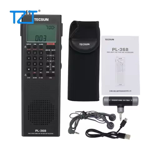 2021 Tecsun PL-368 64-108MHz Full Band Radio Stereo Radio SSB DSP Radio Digital Demodulation USB Cha