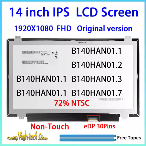 14 Inch IPS Laptop LCD Screen B140HAN01.0 B140HAN01.1 B140HAN01.2 B140HAN01.3 01.4 01.7 Matrix Panel