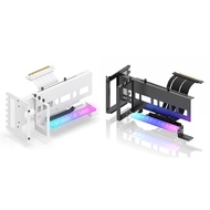 [qua]-Universal Vertical GPU Holder PCIe 4.0 X16 Kit Riser ATX Case 5V 3PIN ARGB Video Card Holder G