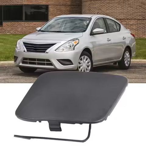622A0-9KM0H Car Front Bumper Tow-Hook Cover Black ABS Cap Shell For Nissan Versa Sedan (15-2019) Dir
