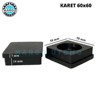 Hollow Table Chair Leg Rubber 6x6 60x60 Hole Hole