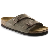 รองเท้าแตะแฟชั่น Original 2020 New Birkenstocks Men Fan Favorites Zürich Suede Leather Taupe