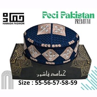 PROMO-NEW Pakistani Peci Hamada Fashion Full Embroidery - KETUPAT-A01, 55=5