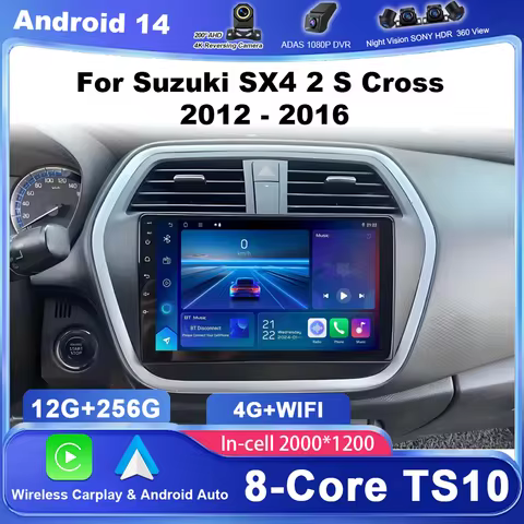 Android For Suzuki SX4 2 S Cross 2012-2016 Car Intelligent Systems Multimedia Video Player GPS DSP C