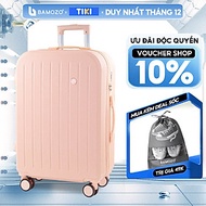 Vali du lịch thời trang BAMOZO 8812 MÀU HỒNG NHẠT size 20/24 , vali kéo chống trầy xước được bảo hàn