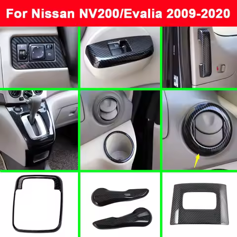 For Nissan NV200/Evalia 2009 2010-2020 ABS Seat Switch Cover Armrest Reading Light Frame Door Handle