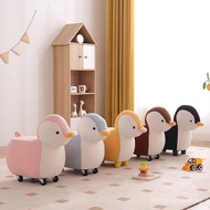 New Alpaca Seat with Wheels, Internet Celebrity Rolling Stool, Large Plush Universal Wheel Sofa Chai