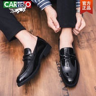 A-6💚Cartelo Crocodile（CARTELO）Spring New Loafers Men's Gommino British Business Casual Slip-on Leather Shoes Breathable