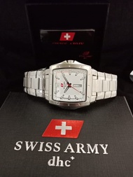 SWISS ARMY DHC+ SA 0608MR MENS ORIGINAL SILVER PLT WHITE