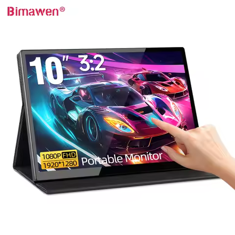 Bimawen 10inch 1920×1280P Touch Protable Monitor 420cd/m For PS4/5 Switch/X-BOX Display IPS Panel La