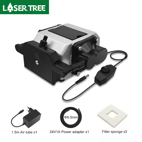 LASER TREE Air Assist Compressor DC 24V Laser Air Assist Pump for Laser Cutter and Engraver Adjustab