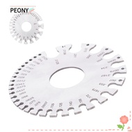PEONYSG Round Wire Gauge, Round Dual Sided Design Stainless Steel Thickness Gauge, Metric and Imperi