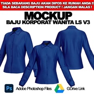 Baju Korporat Wanita Long Sleeve V3 Mockup for Photoshop
