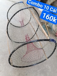 Lờ cá lóc ( Combo 10 Cái ) Vành Nhựa Kích Thước 30cm X 50cm