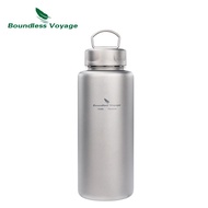 Boundless Voyage Titanium Sports Bottle With Hook Ultralight 700Ml Gym Water Bottle Canteen Mug Drin