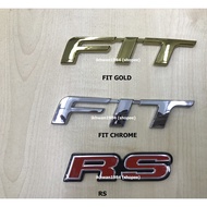 EMBLEM LOGO FIT GOLD CHROME RS FOR HONDA JAZZ GK5