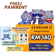 PAKEJ PAWRENT LENGKAP (PAW BOOSTER + PAW SHIELD + PAW CURE) HQ PAW CARE AID KIT