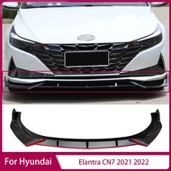 Front Bumper Splitter Lip Spoiler For Hyundai Elantra CN7 2021 2022 Diffuser Guard Body Kit Tuning