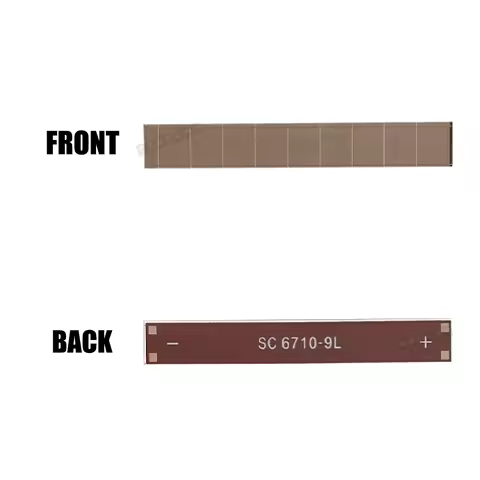 3.375V 4.8μA 67×10mm 9 Sections Indoor Dim Light Solar Panels Solar Cells Amorphous Solar Cells Thin