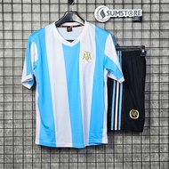 Bộ Quần Áo Đá Banh Thun Mè Đội Tuyển Argentina Sân Nhà 2025 Thoáng Khí Mát Mẻ