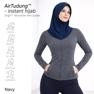 888.co AirTudung - Instant Hijab Sport Hijab Tudung Sukan Navy