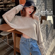 LULUS [A01210957] Y Boat Neck Short Knit Top 3 Colors 1223