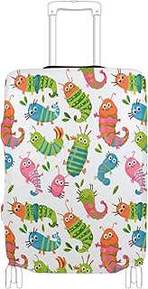 Cute Caterpillar Luggage Covers Tsa Approved Fit 18-32 Inch Luggage, Travel Essential, Cute Caterpil
