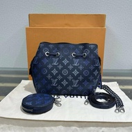 LV 漸變藍Bella月光女神水桶包 22*20*13 芯片款 99新配件盒子塵袋