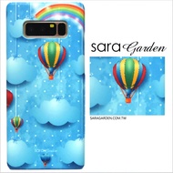 【Sara Garden】客製化 手機殼 Samsung 三星 A8 2018 A5 2018 手工 保護殼 硬殼 漸層彩虹熱氣球