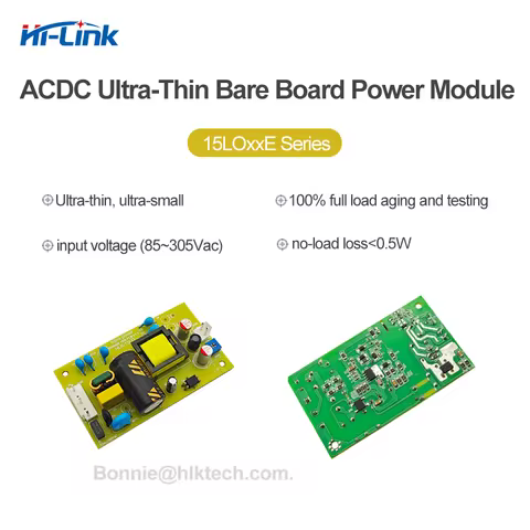 Hi-Link 15W 5V/12V/24V 15LO05E 15LO12E 15LO24E Bare Board AC-DC Power Module 85-305VAC for Power Ind