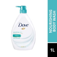 DOVE Sensitive Skin Nourishing BODY WASH 1L - Nutrium Moisture Week By Week Skin Feels Plump Smooth 