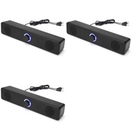 [DIP Store] Exclusive3X PC Soundbar Wired Speaker USB Powered Soundbar for TV Pc Laptop Gaming Home 