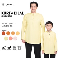 Iqrac Kurta BILAL : Sedondon Anak dan Ayah Cekak Musang Lengan Panjang Kain Premium Comocrepe  Stret