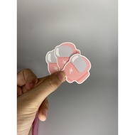 Pink Among Us Inspired Iron-on Fabric Sticker