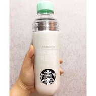 韓國星巴克2016年咖啡故事淡奶茶色薄荷蓋不鏽鋼奶瓶591ml