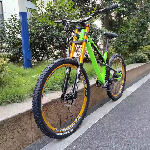 Kalosse-Full Suspension Hydraulic Brakes, Air Fork Mountain Bicycle, 11 Speed Bicycle, 27.5 Inches