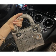 [Old Fairy] Version 〰 ️ dior Dior Silk Rhinestone Bag 17cm Silk Dior Bag Dior Bag Dior Bag Dior Bag 