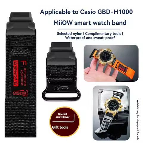 For CASIO G-SHOCK GBD-H1000 3475 Smart Digital Watch Band, Waterproof Nylon Sports Strap for Outdoor