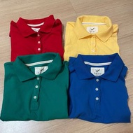 4件合售Lativ米格polo衫包色紅黃亮綠寶藍姐妹裝閨蜜裝伴娘制服四姊妹好友裝網眼麻吉