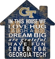 NCAA Georgia Tech Unisex Georgia Tech House Sign, Team Color, 12 inch