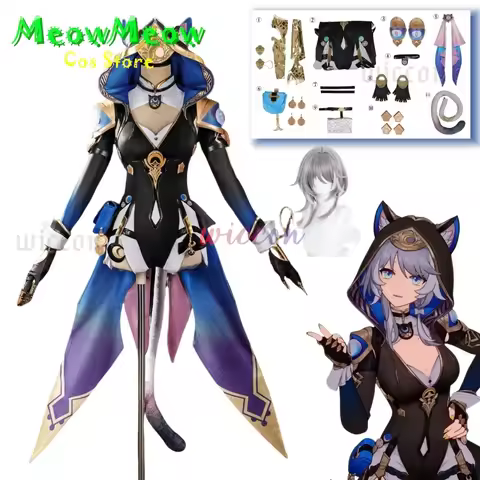 Honkai Star Rail Cipher Cosplay Costume Wig Uniform Cipher Cifera Bodysuit Hat Tail Amphoreus Hallow