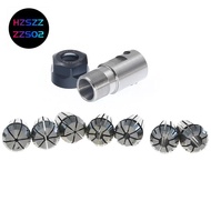 1Set C25 ER20 +7Pcs 3 -12mm Collet Chuck Motor Shaft Extension Rod Spindle Collet Lathe Tools Holder