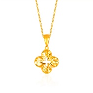 SK 916 Clover Cross Gold Pendant
