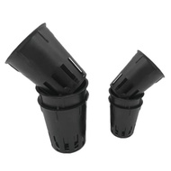 80pcs 水种植小盆 47mm Diameter Black Mesh Pot Hydrponics Net basket Aquaponic