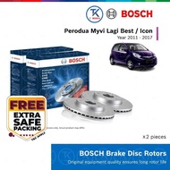 Bosch Brake Disc Rotor for Perodua Myvi 2nd Gen 1.3 1.5 M600 Lagi Best Icon (2011 - 2017) - 0986AB97