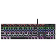 104Pcs/Set Universal Round Key Cap Keycaps for Cherry MX Mechanical Keyboard Backlit Design