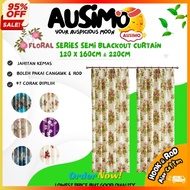 #FLORAL AUSIMO 120X220CM ❤C47-C73❤ Langsir Semi Blackout Curtains Ready Stock In Malaysia/Door Windo